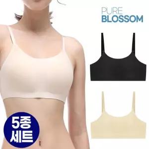 [퓨어블라썸][5종세트] 스킨라이크 노라인 누디 스트링 브라탑 빅사이즈