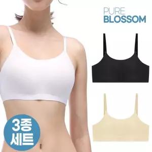 [퓨어블라썸][3종세트] 스킨라이크 노라인 누디 스트링 브라탑 빅사이즈