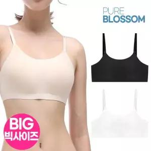 [퓨어블라썸] 빅사이즈 스킨라이크 노라인 누디 스트링 브라탑 빅사이즈