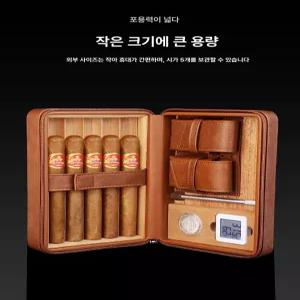 담배 라이터 박스 삼나무 투명 가리개 시가케이스 파우치 여행용 일체형 충전식