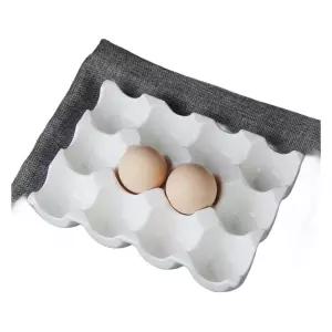 계란 받침대 세라믹 트레이 달걀 홀더 도자기 브런치 심플 수납 에그 받침 일본식 화이트