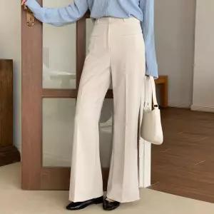 여자 봄 오피스룩 레직기 세미와이드 슬랙스