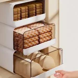 (색상 대형 1칸)속옷 적층형 수납 양말 서랍정리함 속옷 수납함 양말 정리함 서랍