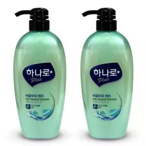 애경 하나로 플러스 비듬 두피 가려움 케어 샴푸 린스 겸용 680ml 2개