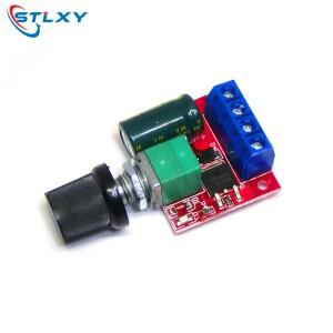 미니 5A 90W PWM 12V DC 모터 속도 컨트롤러 모듈 DC-DC 4.5V-35V 가변 속도 레귤레이터 제어 거버너 스위