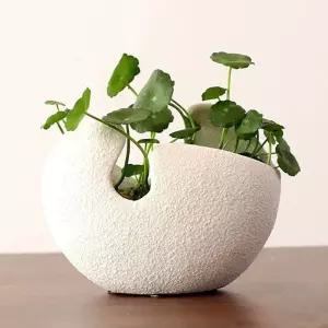 오아픽 11번가 옹기 수반 타원형 심플 도자기수반 항아리 물확 꽃 어항