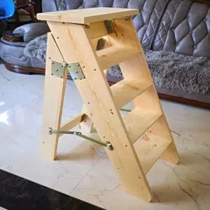 이층침대 사다리 원목 캐비넷 접이식 가정용사다리 이층 수납장