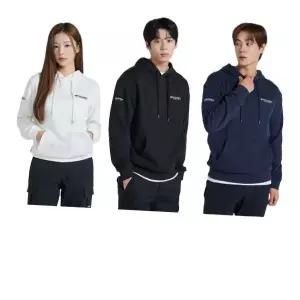 [디스커버리]24년 겨울 이월/할인 남성/여성/공용 덴버 기모후드티셔츠/스몰로고/세미오버핏/커플후드티...
