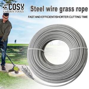 2/2.4mm/2.7mm/3mm/4mm* 5m/10m/15m 잔디 트리머 라인 강철 와이어 브러시 커터 로프 강철 트리머 라인 잔