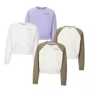 [디스커버리]26SS 봄 신상 여성 세미오버핏 스몰로고 맨투맨/스 티셔츠/간절기/춘추용/폴리소재 DXMIA D...