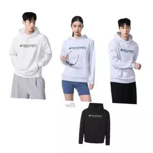 [디스커버리]26년 봄 신상 남성/여성/공용 로건 빅로고 후드티셔츠/커플스 티셔츠/간절기/춘추용/면혼방...