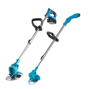 무선 편리한 수확 정원 개간 및 잔디 트리밍 충전식 리튬 배터리 잔디 깎는 기계