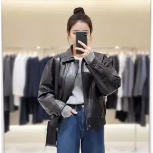 [롯데백화점]SOUP 베이직 페이크레더 자켓  SC2LE81