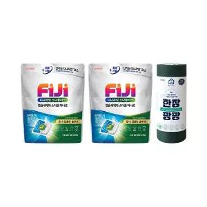 피지 소다플러스 캡슐세제 20입 x2 + 웰업 한장팡팡 일회용 수세미 60매