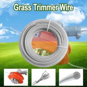 LUSQI 2mm*5m/10m/15m 나일론 트리머 라인 및 6인치 가스 브러시 커터 헤드 스틸 와이어 스파이럴 교체 로