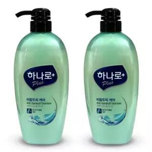 [셀러허브]애경 하나로 플러스 비듬 두피 가려움 케어 샴푸 린스 겸용 680ml 2개 (S45270197)