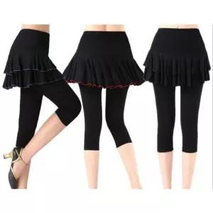 7부레깅스 치마바지 라틴댄스복 5XL 슬랙스 밴딩 댄스 스포츠 라인 방송 하