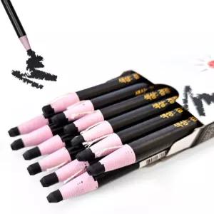 COELO 필 오프 차이나 마커 블랙 12 팩 (도젠) 그리스 마킹 연필 단일 색상 왁스 다목적 목재 원단