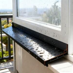 1개 1.1m43.31인치 슬라이딩 창문 물막이 바 알루미늄 합금 도어 게이트 가정 정원 하드웨어 물 비막이 씰