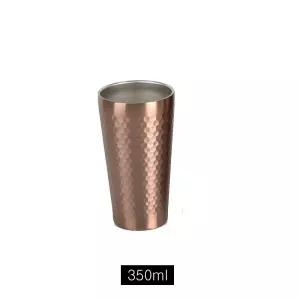 (로즈허니 350ml) 이중진공 스텐컵/홈카페/캠핑/음식점/아이스/커피/물컵/에이드/쥬스/카페/식당/탕비실