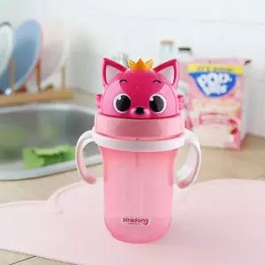 디자인 어린이용 음료 빨대컵 핑크퐁 아동식기 아기상어 유아동물병