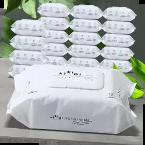 차량용물티슈 물티슈 유아물휴지 도톰한엠보싱 센스샤워 100매 20팩