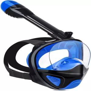 ANSUN 스노클 마스크 풀페이스 최신 안전 호흡 시스템과 드라이 탑 시스템을 갖춘 스노클링 장비 180° 뷰