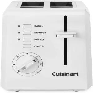 Cuisinart 2슬라이스 컴팩트 토스터 화이트 CPT-122