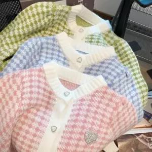 하트 버튼 하운드 가디건 3color 가을 가디건 라쏠 U넥 니트티 여성 간절기 라운드 반폴라 신상 봄 dm 롱