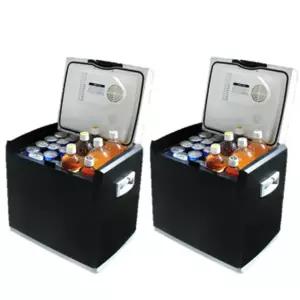 MD추천 휴대용 아이스박스 28리터 2대 기획전 대형 차량용 냉장고 온장고 냉온장고 차량용냉장고 대용량 캠핑쿨러 쿨러 워머 냉온장고 실내사용 시가잭 220V 추천 캠핑 이동식 차박 냉동고 야외용