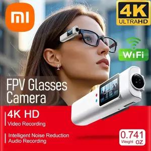 호환 Xiaomi 미니 FPV 안경 4K 비디오 촬영 마이크로 카메라 HD WiFi 지능형 헤드셋 안경 비디오 및 사운드