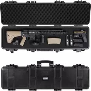 듀라박스 올 웨더 하드 케이스 - 맞춤형 폼 인체공학적 손잡이가 있는 TSA 승인 소총 총기 산탄총 탄약