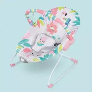 플라밍고 진동 바운서 신생아 영유아 흔들침대 가벼운 휴대용 안락의자 토이바