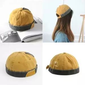 와치캡 옐로우 남성비니 골무모자