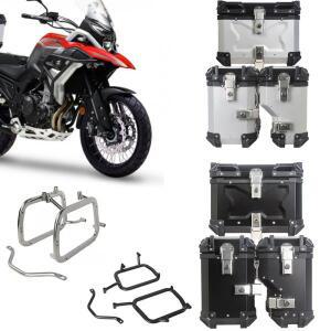 오토바이 짐받이 사이드 수납 박스 38L/45L 알루미늄 공구함 KOVE 500X 525X 모델 호환