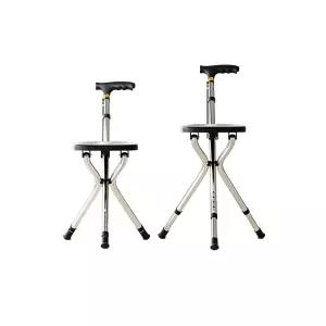 의자달린 어르신 지팡이 선물 의자 목발 간이 세발 보행보조기