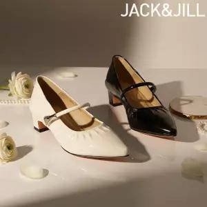 [잭앤질]잭앤질 블랙라벨 천연소가죽 셔링 펌프스(JA6138)