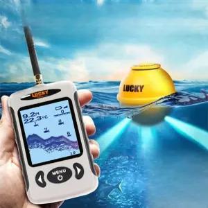 무선센서 어군탐지기 스마트 낚시용 경보 사운더 바다 소나 에코 블루투스 수심 카약 어탐기