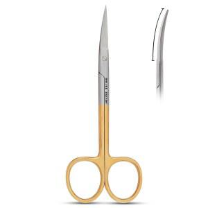 TC 아이리스 마이크로 해부 가위 4.5인치 CVD 초절단 미세 포인트 텅스텐 카바이드 삽입물 및 플라즈마 골드 링 스킨 태그 의료용 수술용 껌 스티치 치과 가위, 의사, 간호사에