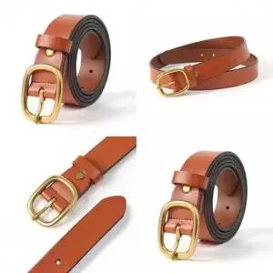 여성 소가죽 벨트 S5 카멜 골드 여성정장벨트 여자허리벨트