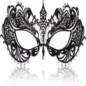 파티 무도회 무도회를 위한 MYMENU 여성용 마스크 반짝이는 라인스톤 메탈 베네시안