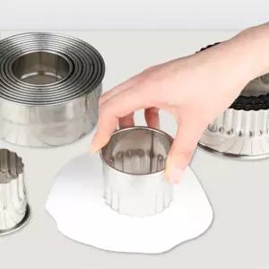 베이킹 틀 실리콘 머핀 쿠키 커터 세트 마들렌 별 금속