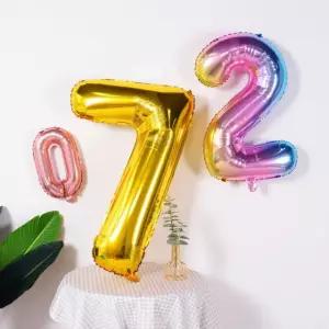 골드 숫자풍선 이벤트 홈파티용 홈데코 집꾸미기 0(038)