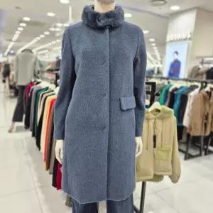 여성 브랜드 24신상 알파카 모직 하프 코트 밍크털 100% JEW1WCH0350 US 1076167