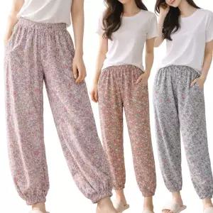 [모든GO]빅사이즈 여름 홈웨어 인견 9부팬츠 밴딩 시보리 주머니 쿨팬츠