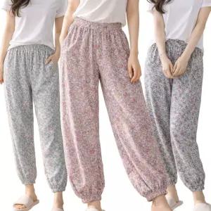 [모든GO]에어쿨 인견 9부팬츠 여성 밴딩 시보리 쿨팬츠 여름 홈웨어 빅사이즈