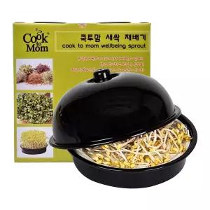 (힘찬)원형 콩나물 재배기 블랙 새싹 기르기 용기 교육용 키우기 학습용 화분