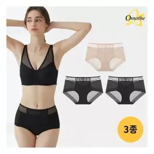 총 3종 오모떼 데일리 빅사이즈 보정 팬티 3종세트베이지1장블랙2장 1126287