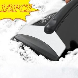 1/2PCS 다기능 자동차 눈삽 겨울용 앞유리 제빙기 아이스 스크레이퍼 도구 유리 눈 제거 도구 자동차 액세