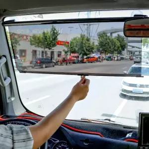 대형차 버스 자외선차단 트럭 햇빛가리개 선바이저 앞유리 필름 접이식 트럭용